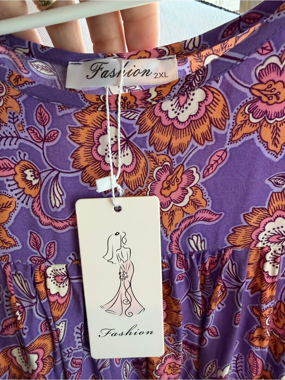 NWT Women's Floral Bohemia Swing Dress Sleeveless Flowy Loose Badydoll XXL - Picture 8 of 17